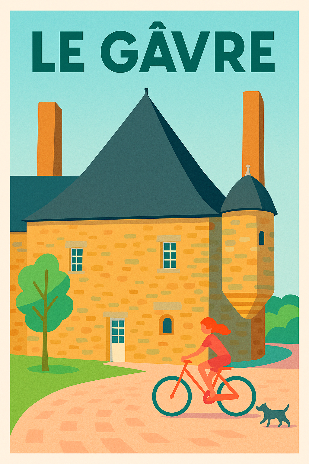 Affiche de Le Gâvre - L'élégance d'un patrimoine à vélo
