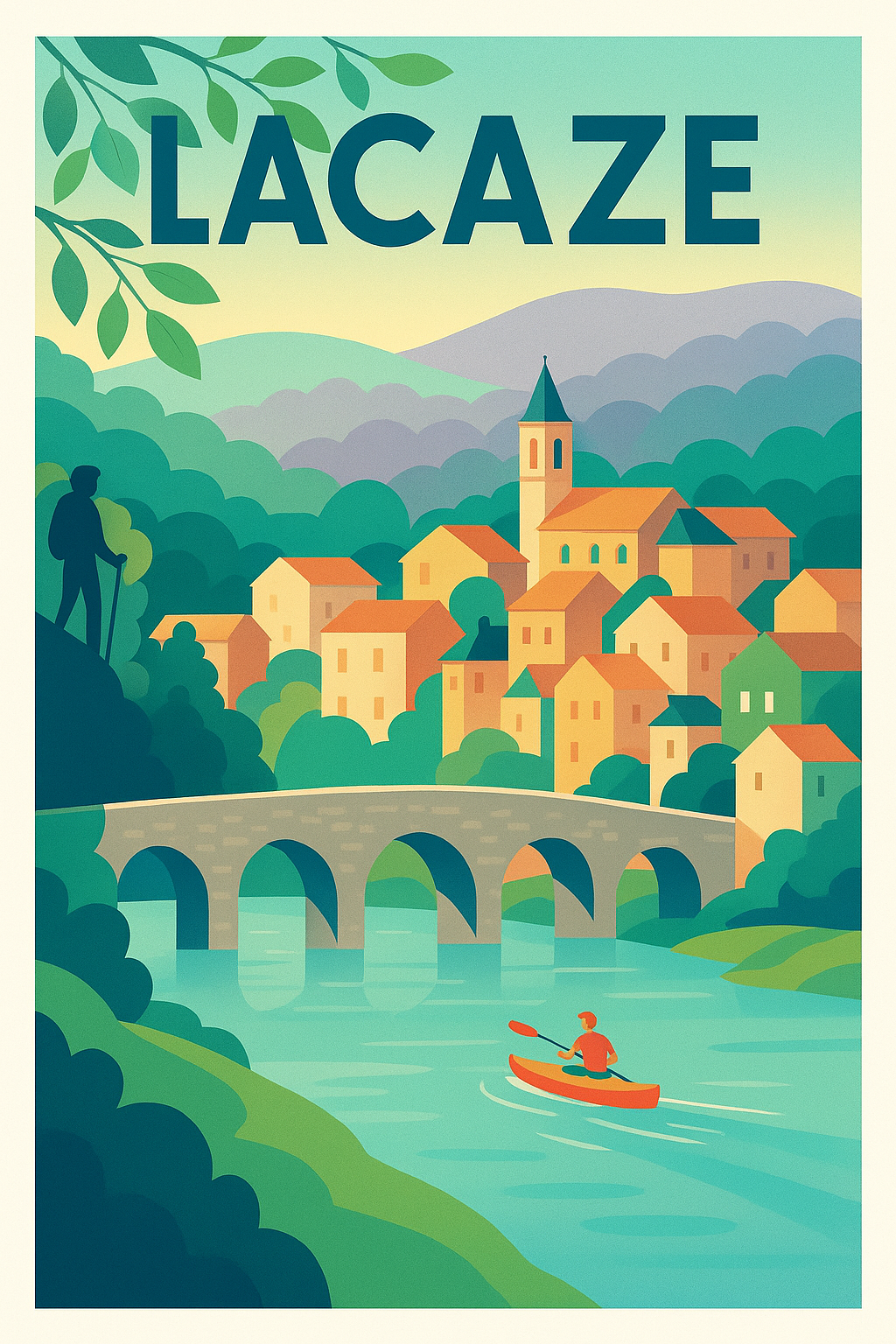 Affiche de Lacaze - Charme bucolique et nature préservée