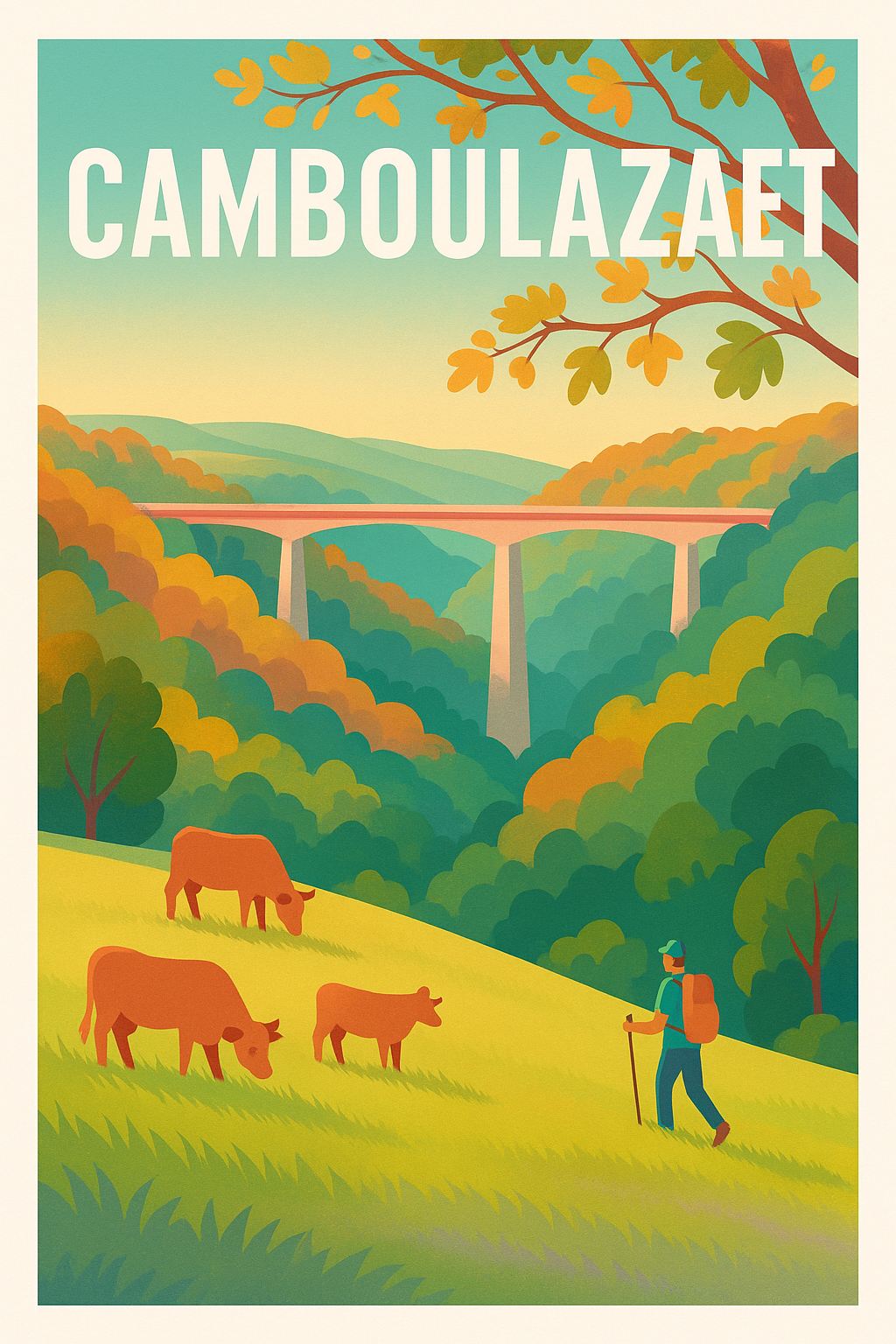 Affiche Camboulazaet — Évasion Nature et Randonnée · poster d'art de Camboulazaet
