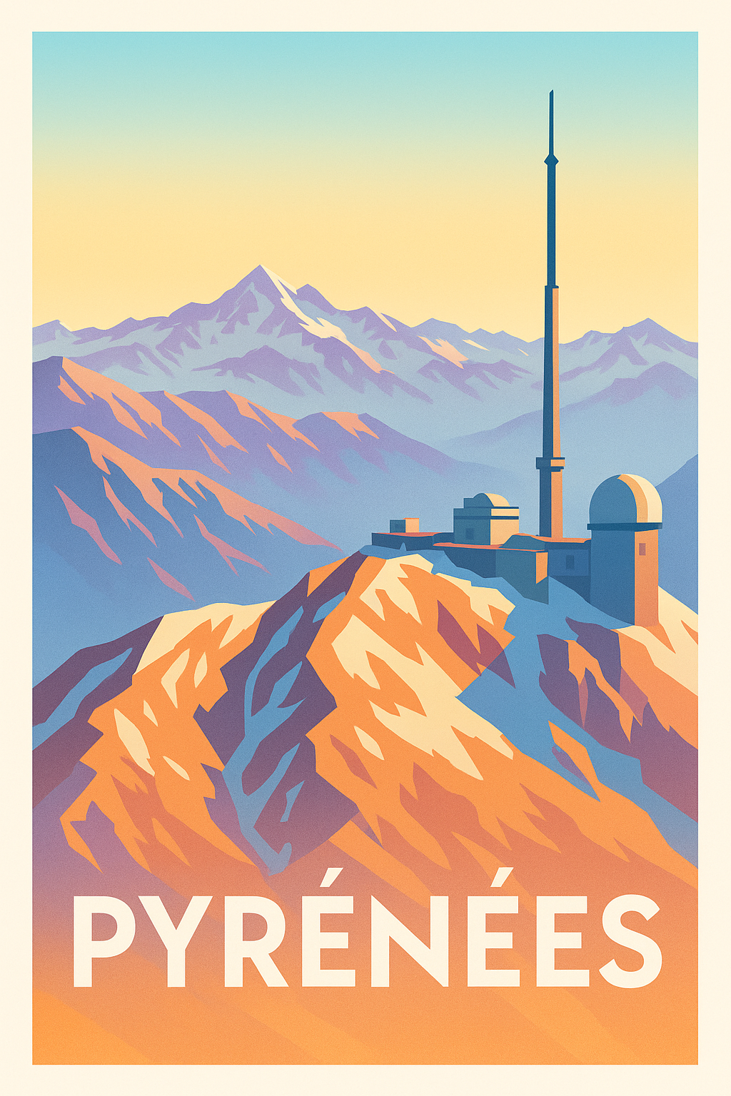 Affiche de Pyrénées - L'émerveillement des montagnes ensoleillées