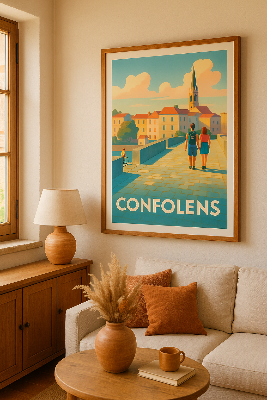 Mise en situation Affiche de Confolens - Promenade d'été au cœur de la ville