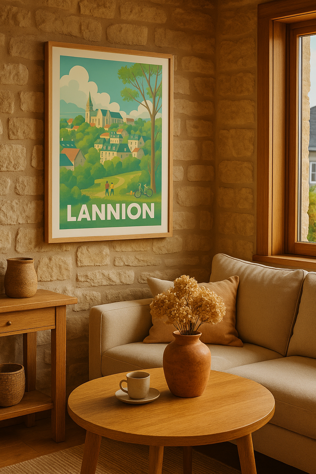Mise en situation Affiche Lannion - Douceur et sérénité en bord de campagne