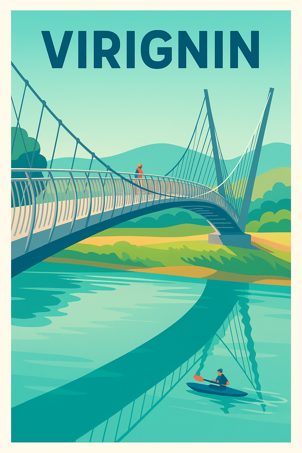 Affiche de Virignin - Harmonie entre nature et architecture