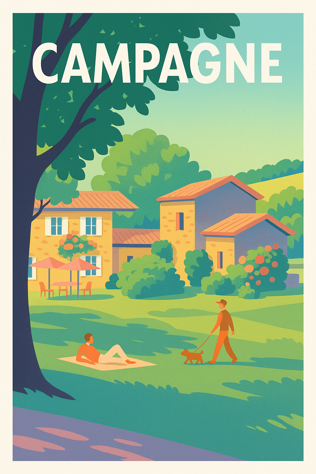 Affiche Campagne — Douceur et Sérénité Bucolique · poster d'art de Campagne