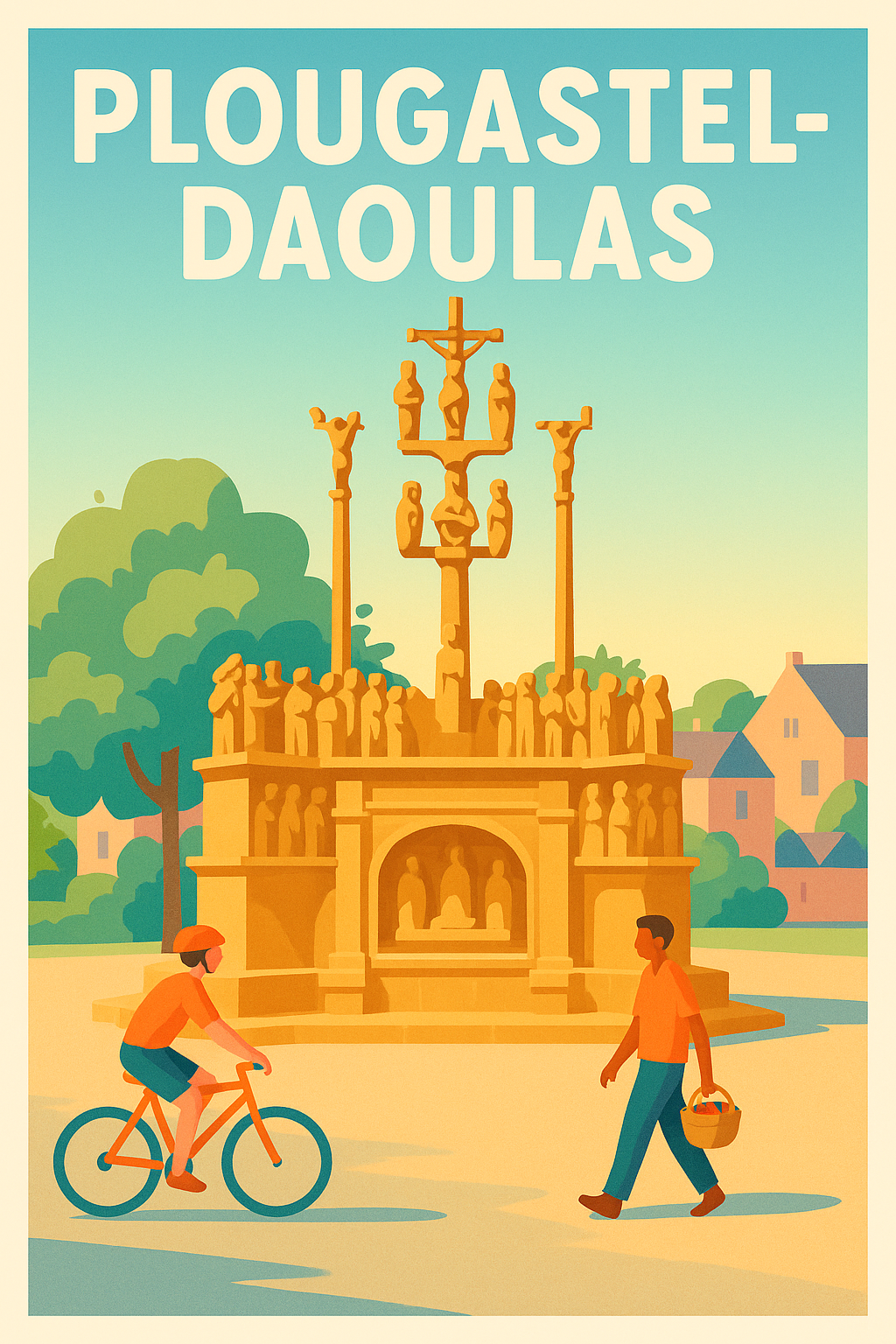 Affiche de Plougastel-Daoulas - Charme breton et patrimoine unique