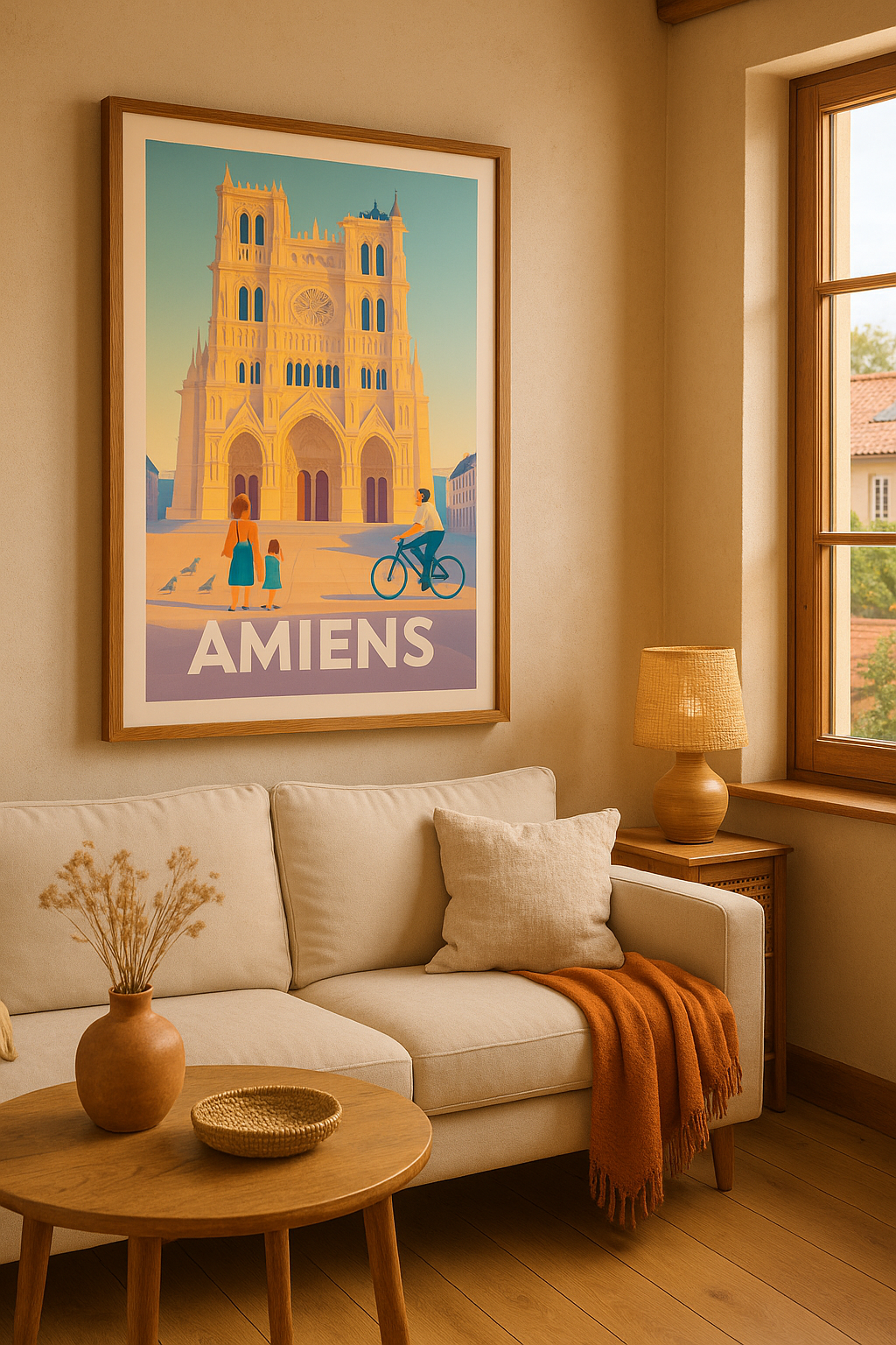 Affiche Amiens - L’élégance gothique de la Cathédrale - Afich