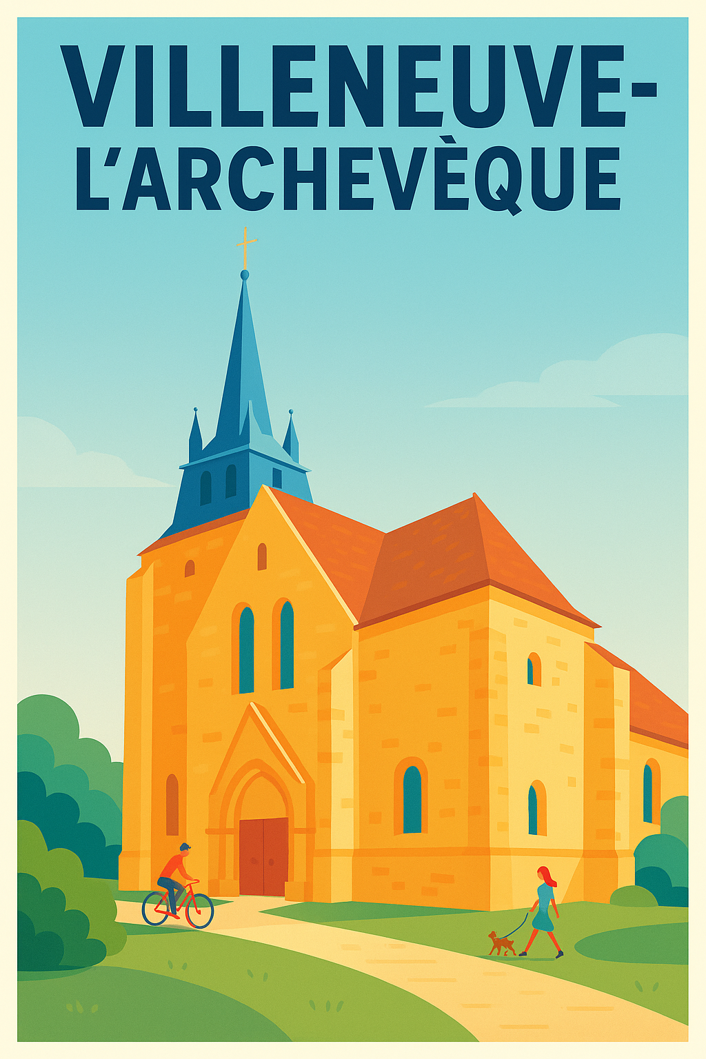Affiche de Villeneuve-l'Archevêque - Charme et sérénité en Bourgogne