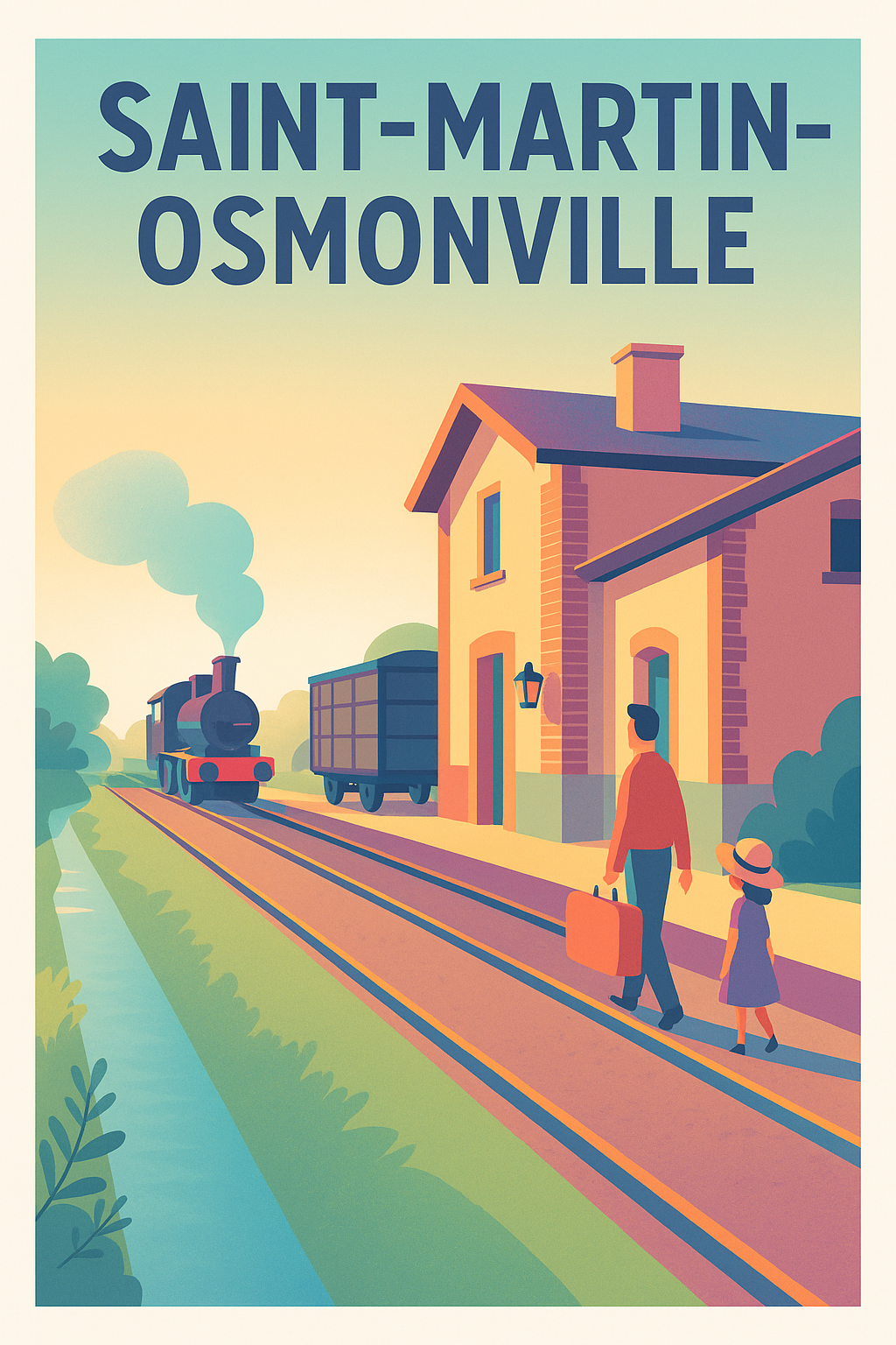 Affiche de Saint-Martin-Osmonville - Voyage nostalgique à la gare