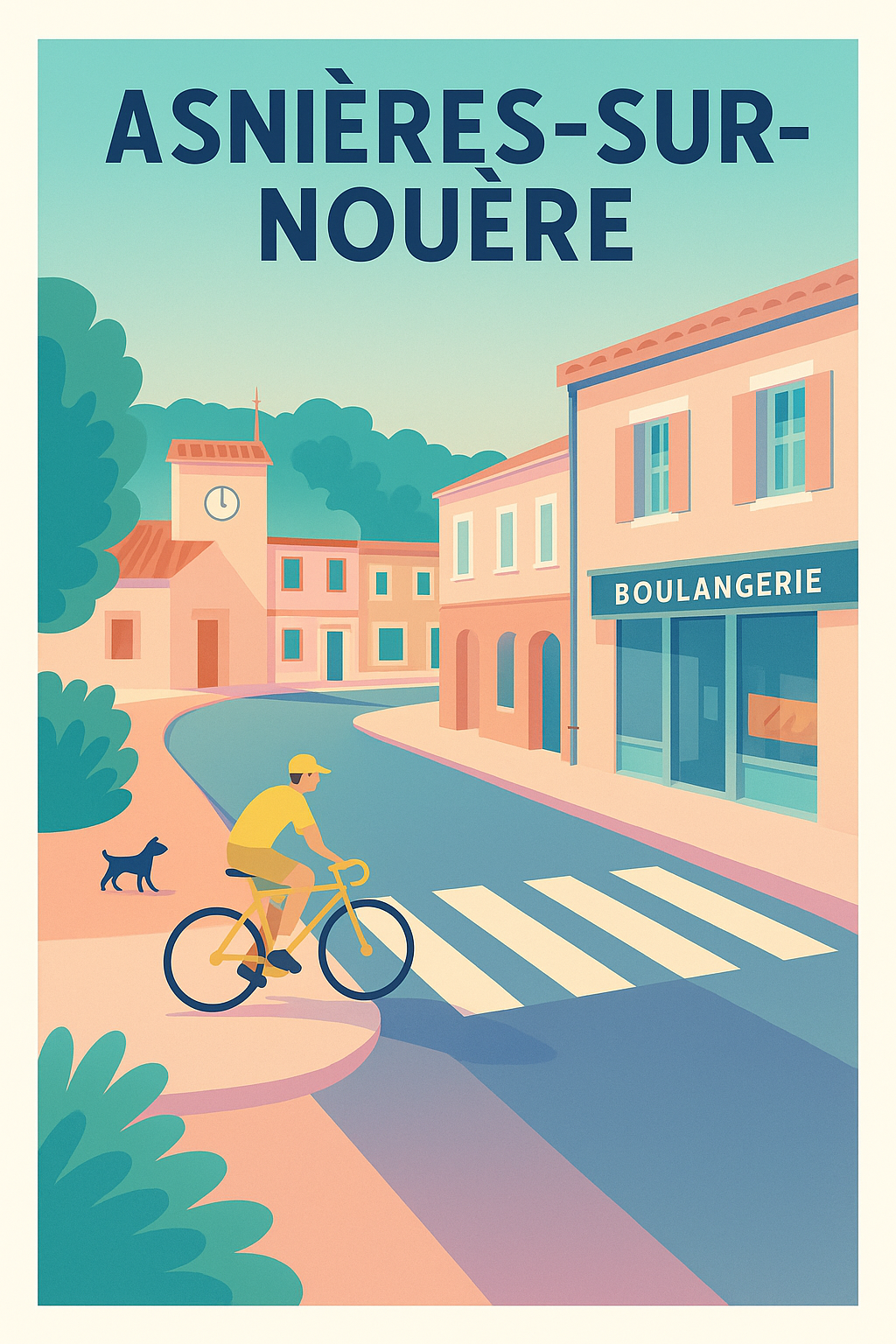 Affiche de Asnières-sur-Nouère - Le charme paisible d'un village typique