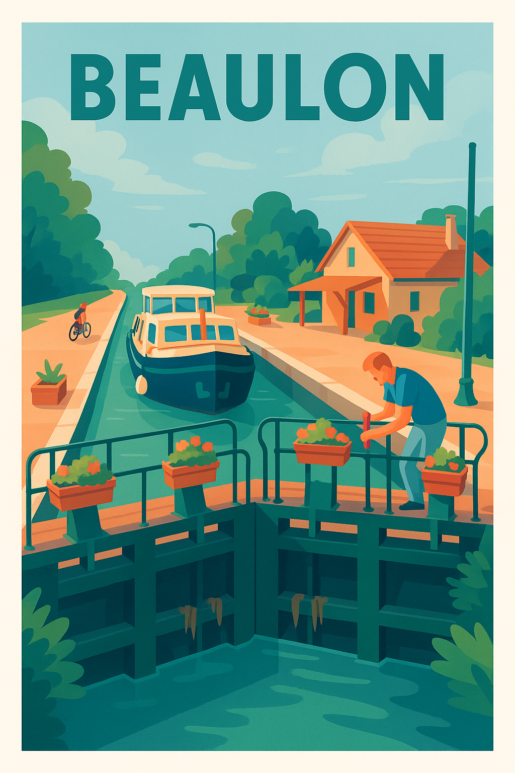 Affiche de Beaulon - Charme paisible au bord du canal