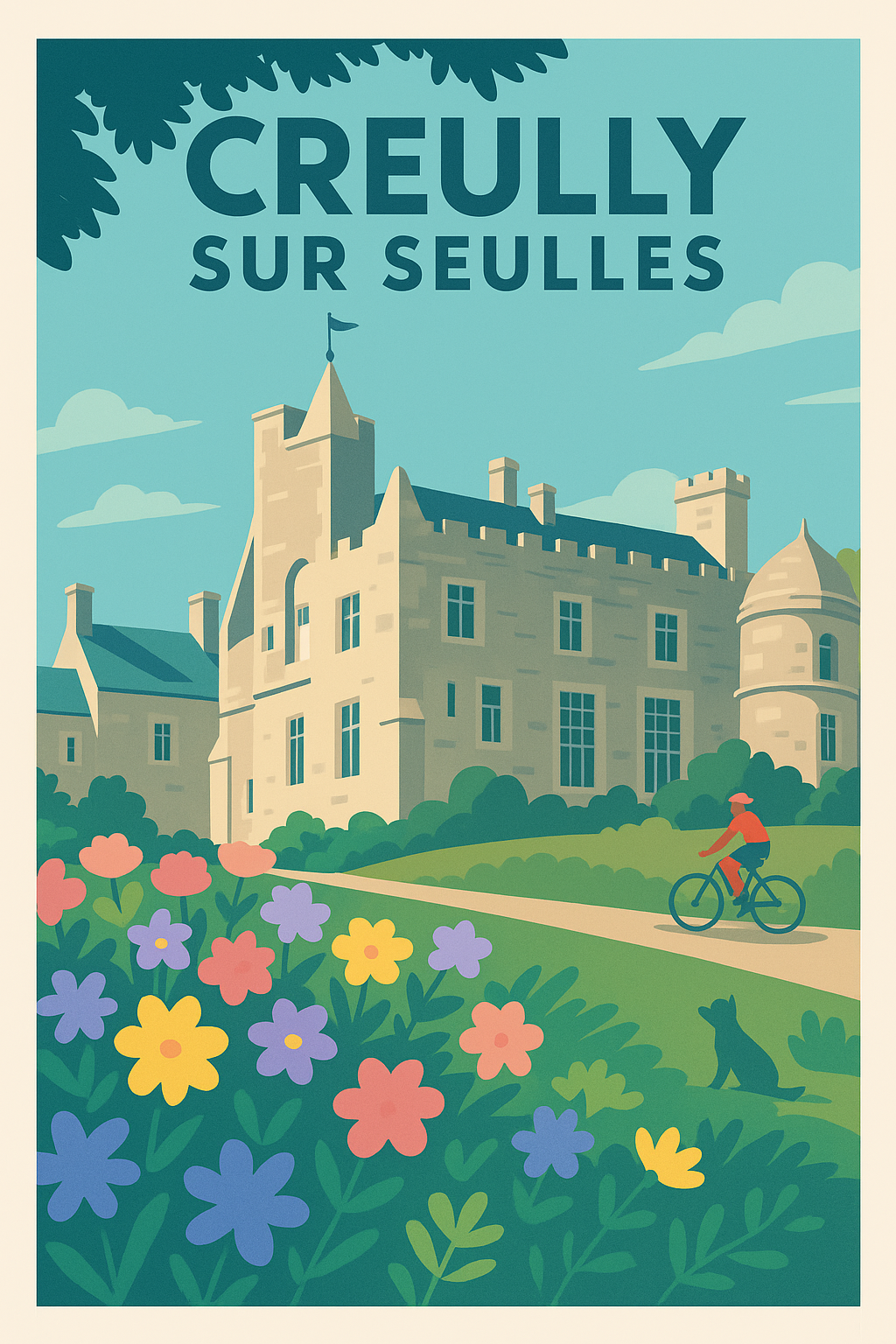 Affiche de Creully sur Seulles - Charme bucolique normand