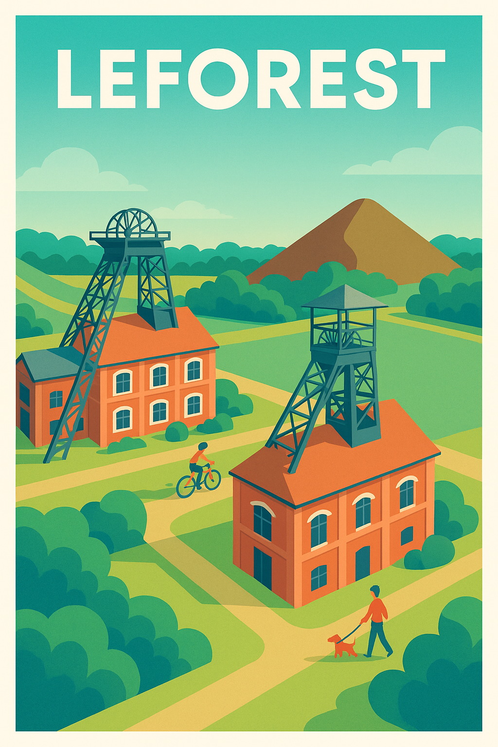 Affiche de Leforest - Patrimoine minier et espaces verts
