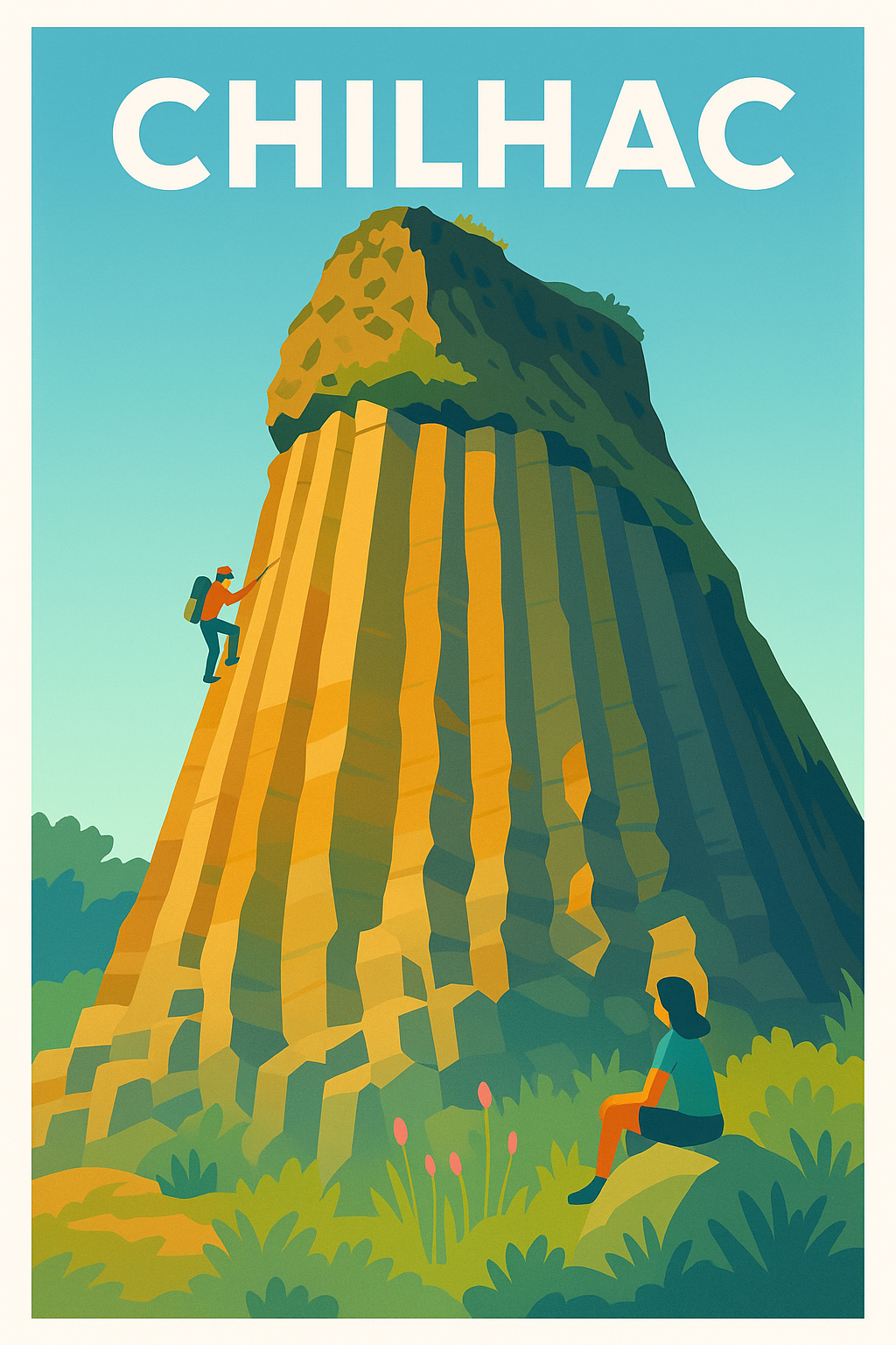 Affiche Chilhac — L'escalade au cœur de la nature · poster d'art de Chilhac