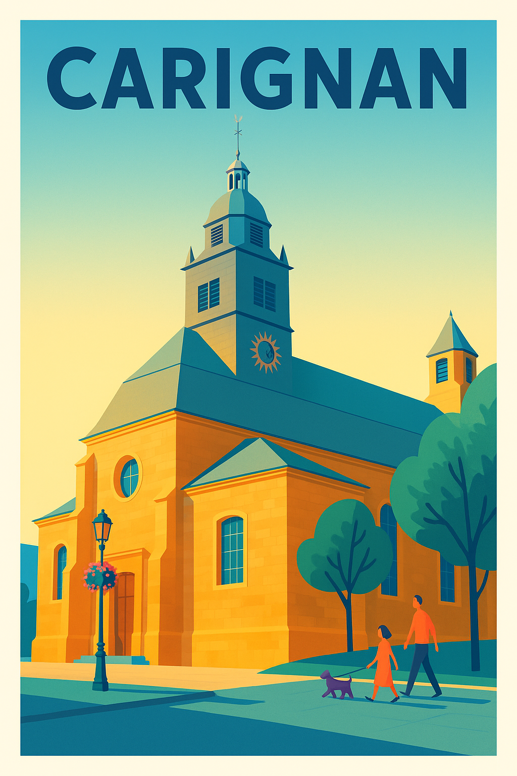 Affiche de Carignan - L'élégance intemporelle au cœur de la ville