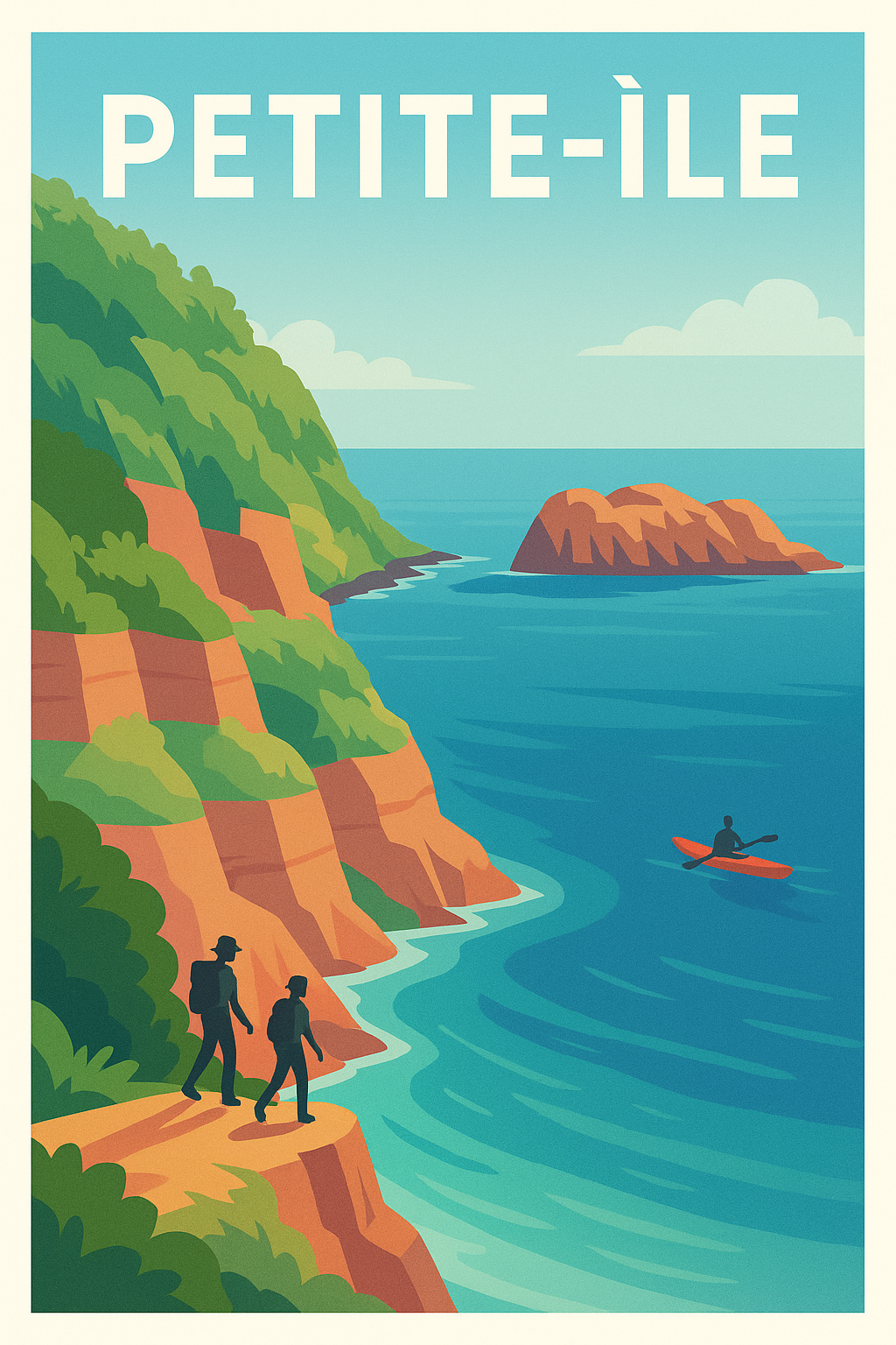 Affiche de Petite-Île - Invitation à l'aventure côtière