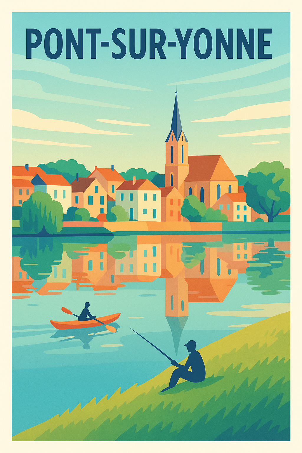 Affiche de Pont-sur-Yonne - Escapade paisible au fil de l'eau