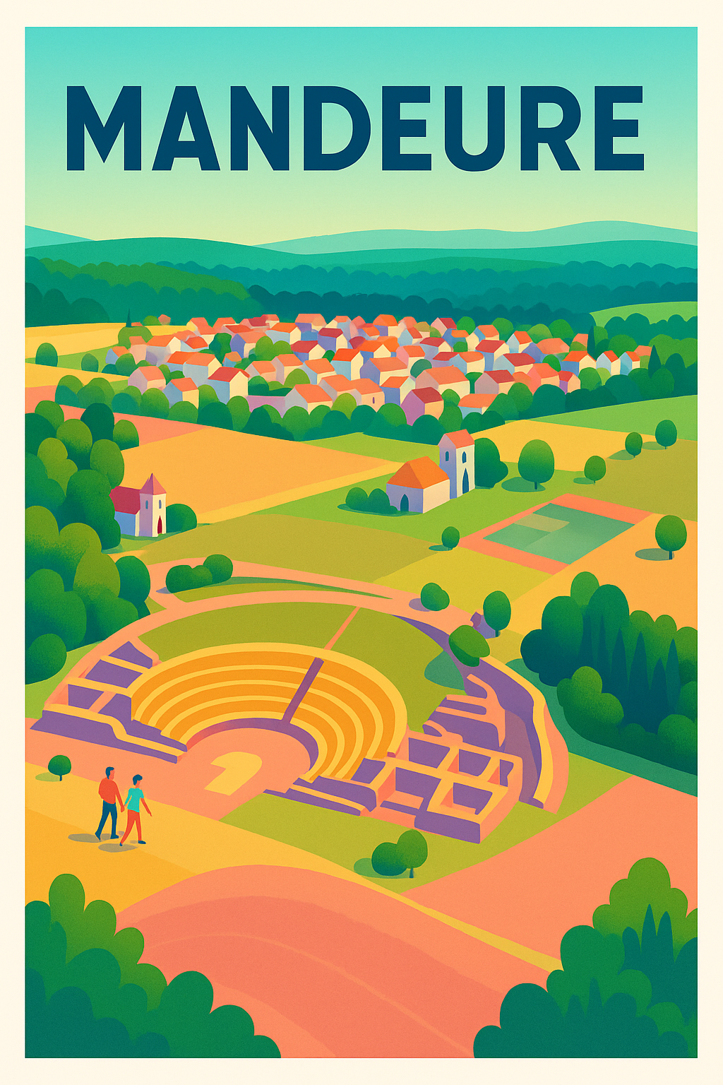 Affiche de Mandeure - Voyage au cœur de l'Antiquité gallo-romaine