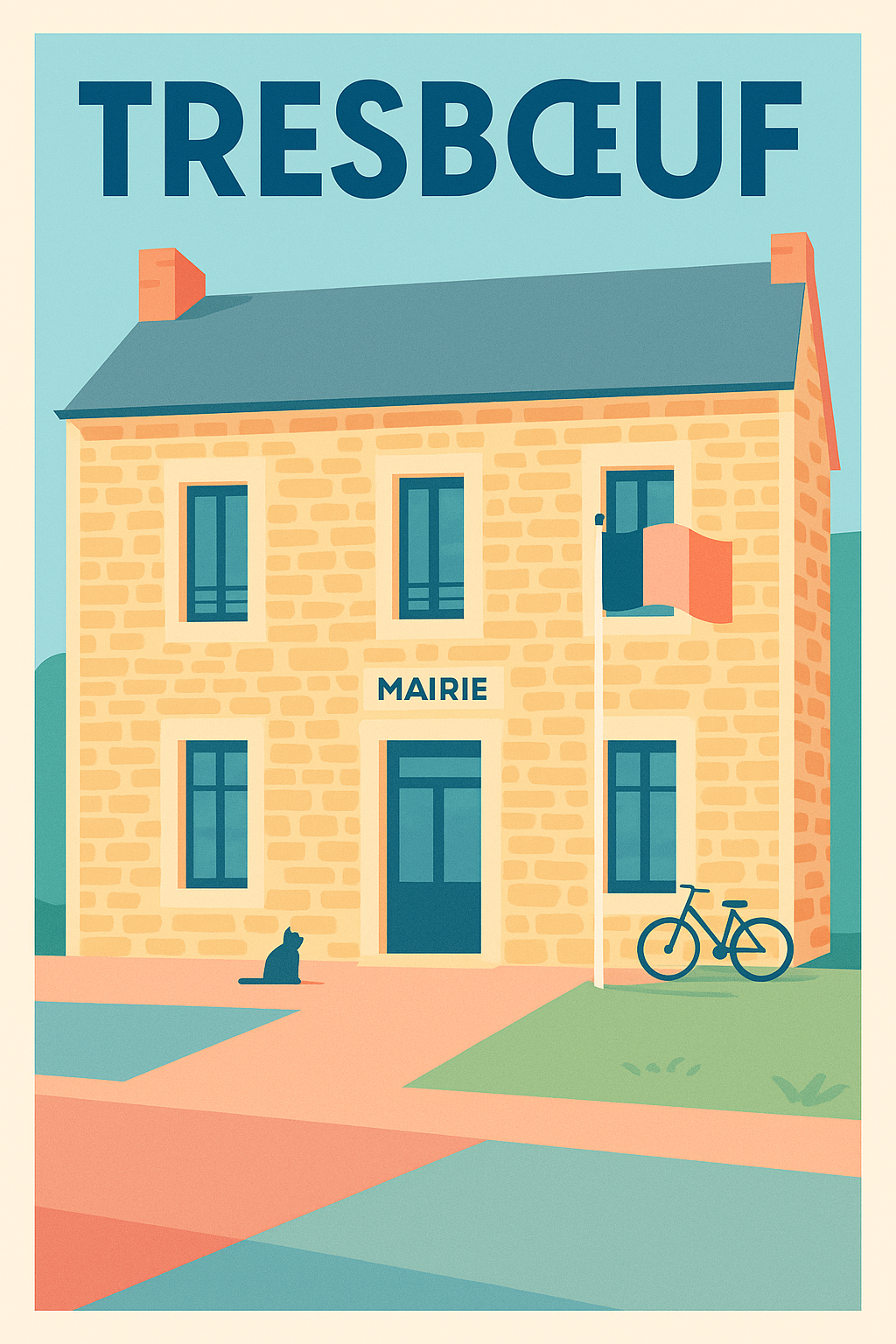 Affiche de Tresbœuf - Charme intemporel de la mairie