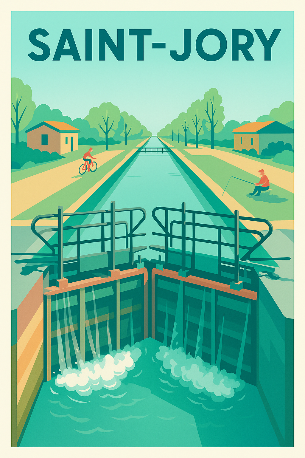 Affiche de Saint-Jory - L’élégance tranquille du canal