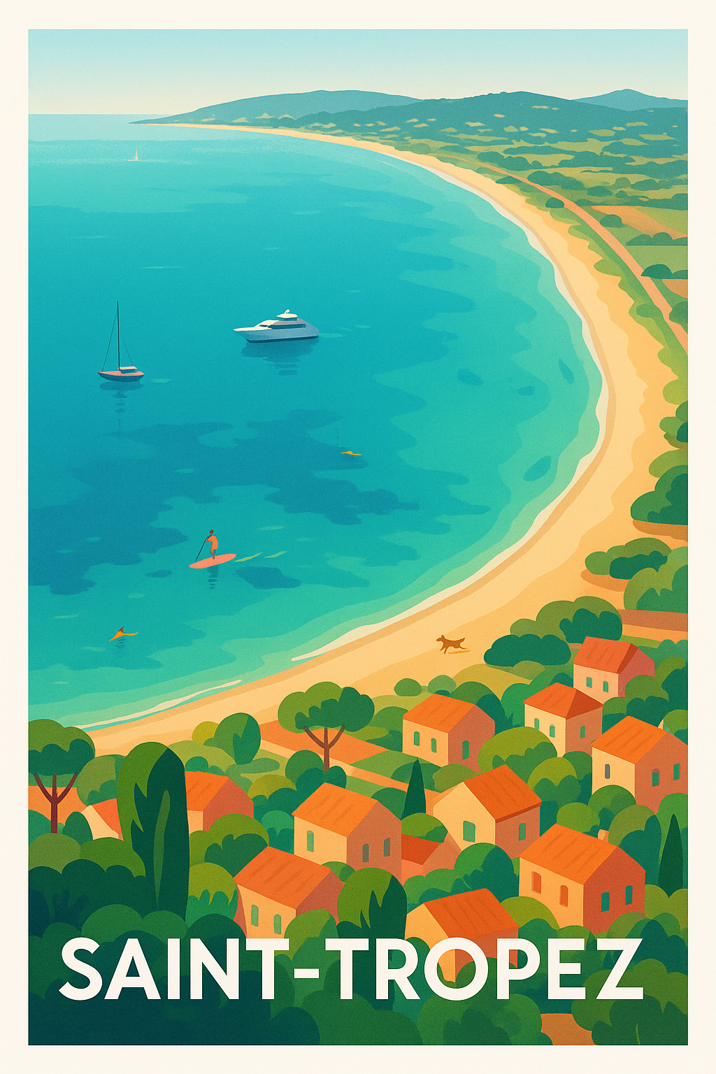 Affiche Saint-Tropez - Évasion Méditerranéenne