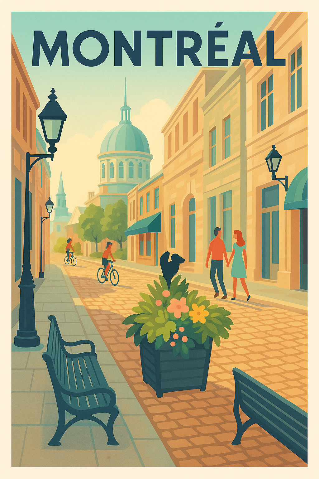 Affiche de Montréal - Douceur de vivre au cœur de la ville