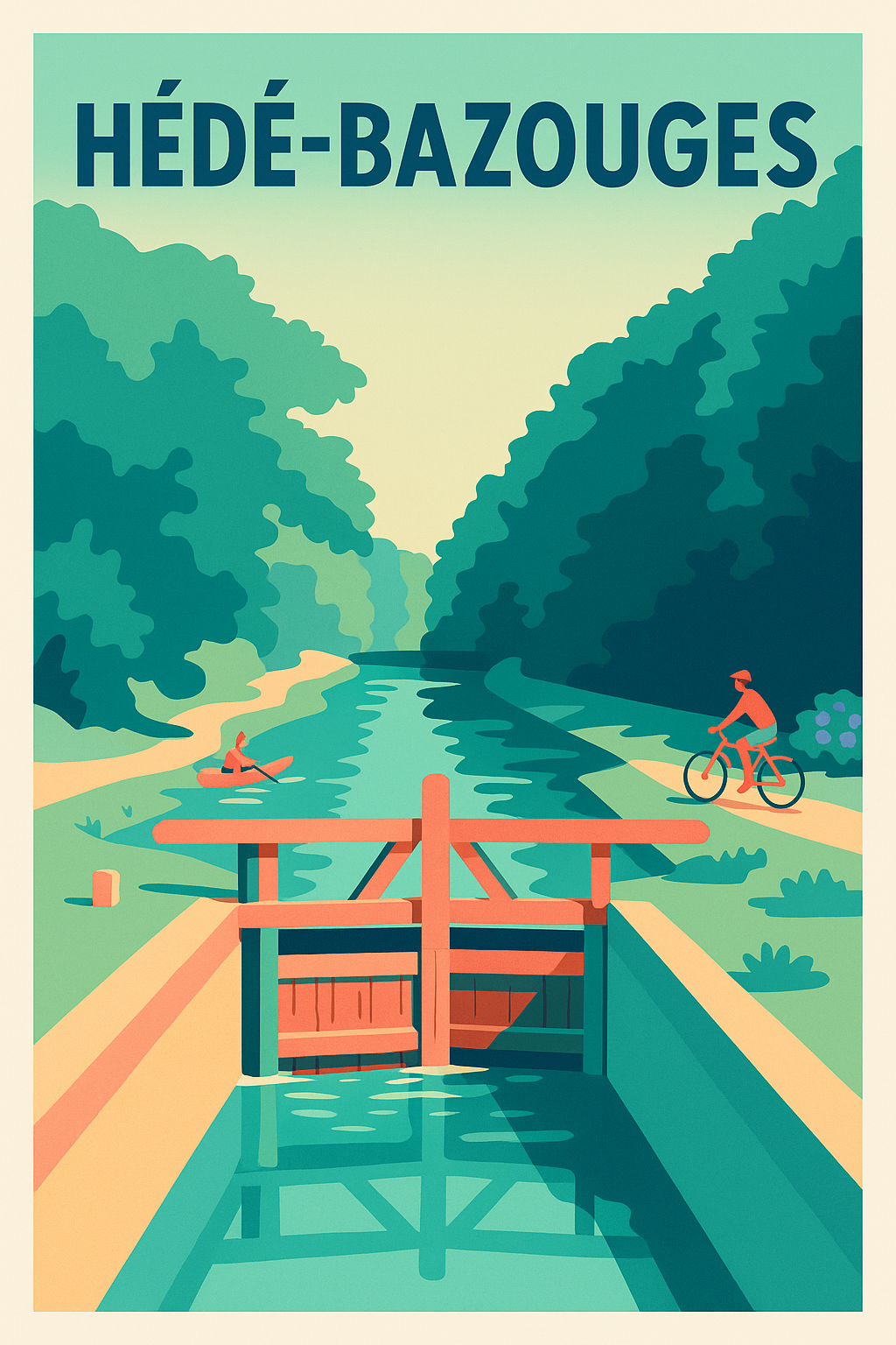 Affiche de Hédé-Bazouges - L'évasion au fil de l'eau