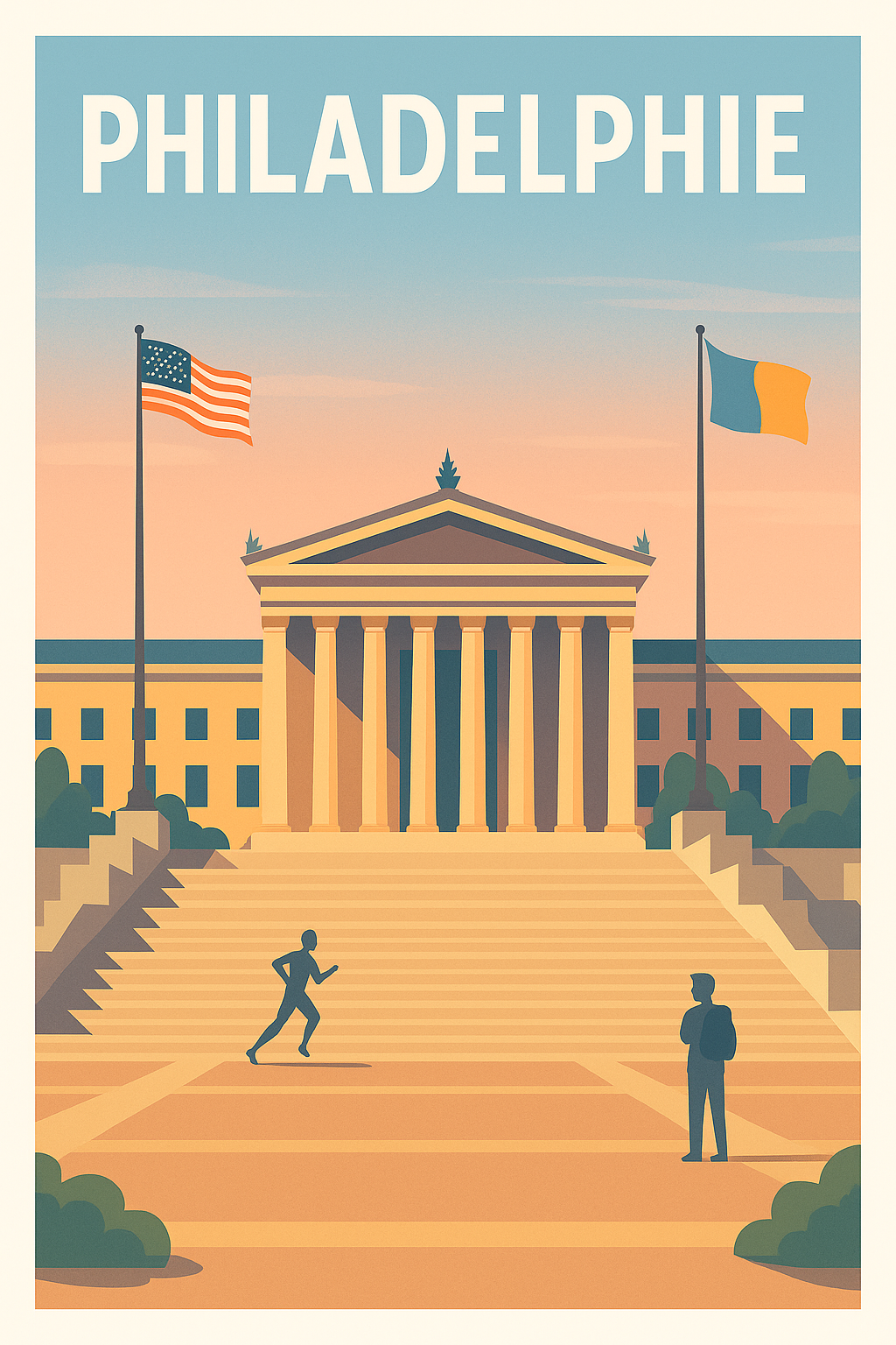 Affiche Philadelphie — L'Esprit Historique et Culturel · poster d'art de Philadelphie