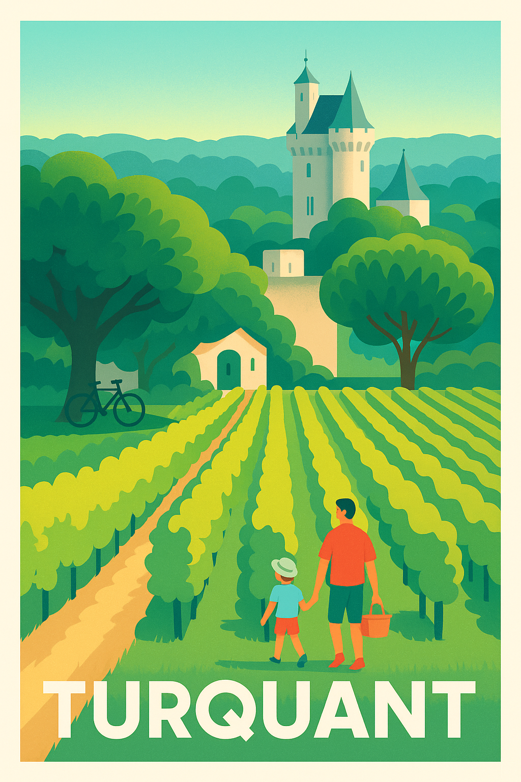 Affiche Turquant — Escapade champêtre en vallée de la Loire · poster d'art de Turquant