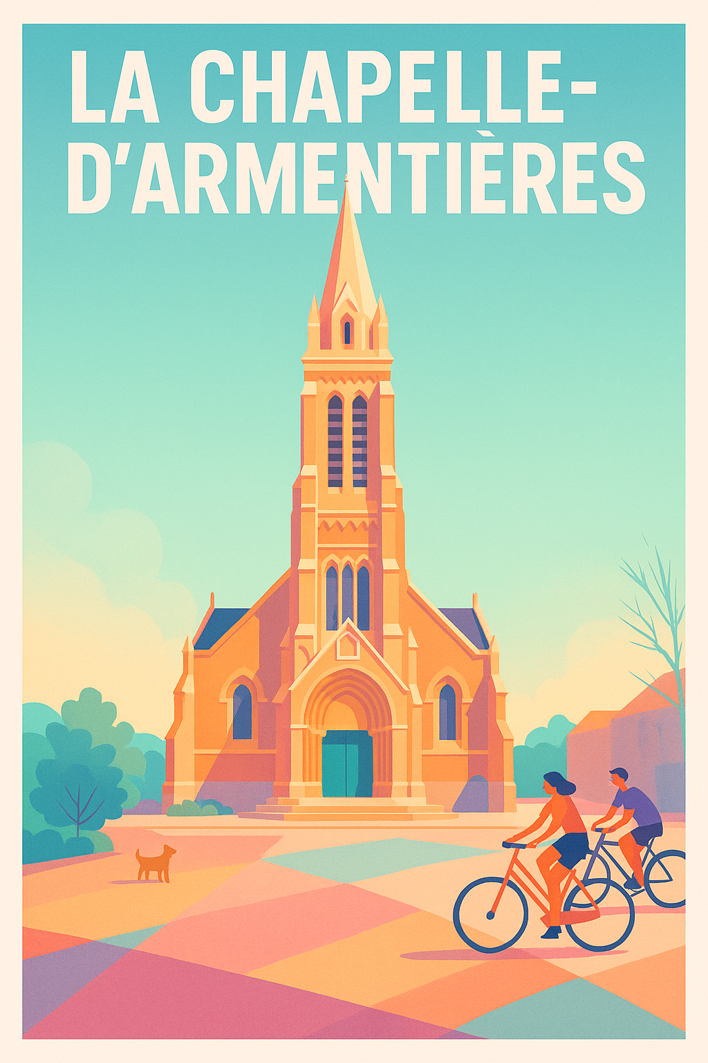 Affiche de La Chapelle-d'Armentières - Charme et Sérénité à Vélo