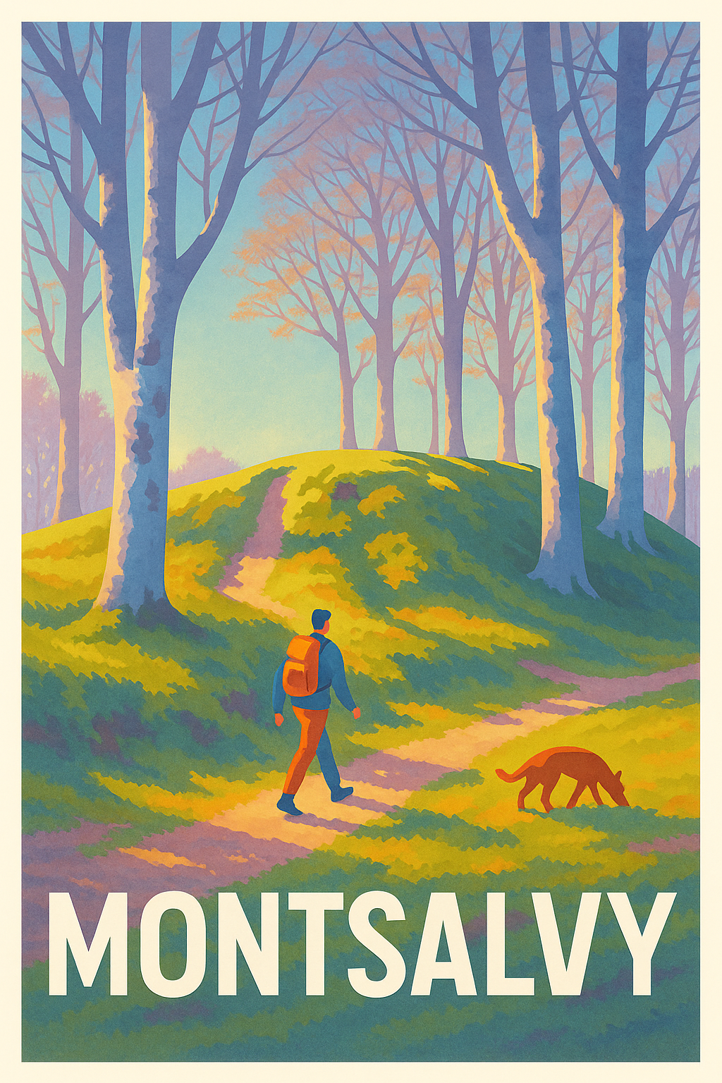 Affiche Montsalvy — Balade au cœur de la nature · poster d'art de Montsalvy
