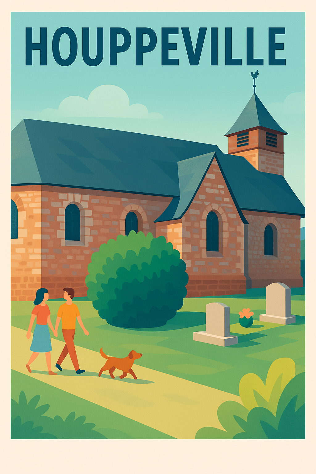 Affiche de Houppeville - Charmante Promenade au Cœur du Village