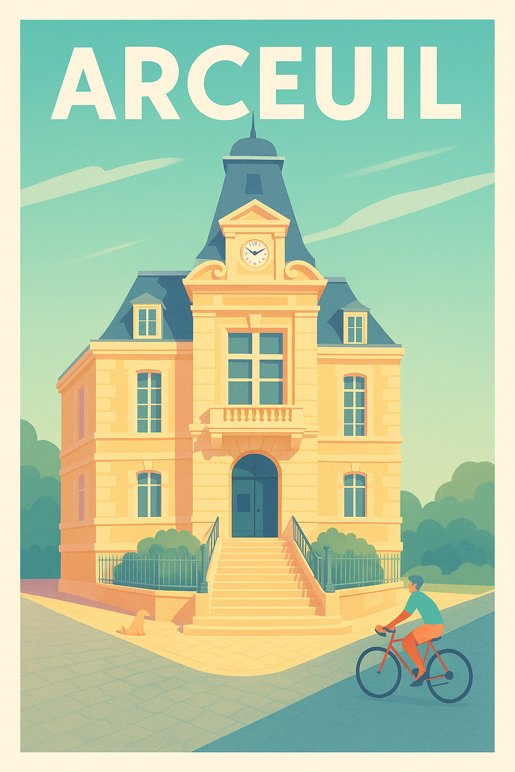 Affiche Arcueil — Charme et sérénité à chaque coin de rue · poster d'art de Arcueil