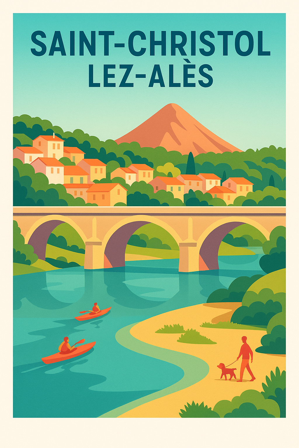 Affiche de Saint-Christol-lez-Alès - Escapade nature entre rivière et village