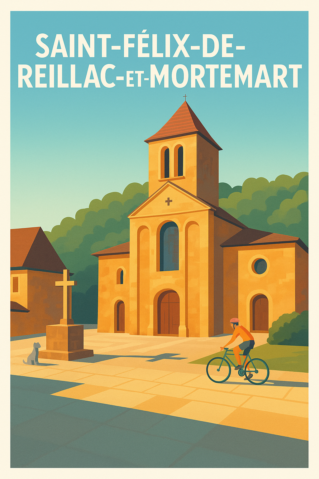 Affiche Saint-Félix-de-Reillac-et-Mortemart — Charme et sérénité au cœur du Périgord · poster d'art de Saint-Félix-de-Reillac-et-Mortemart