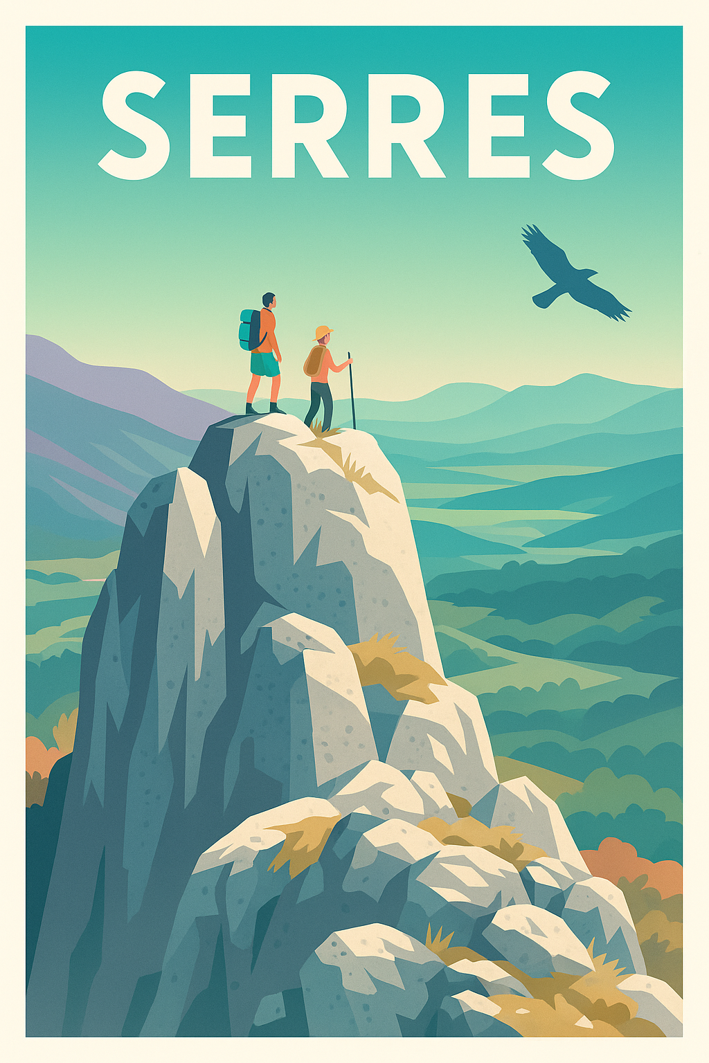 Affiche Serres — Évasion et liberté en pleine nature · poster d'art de Serres