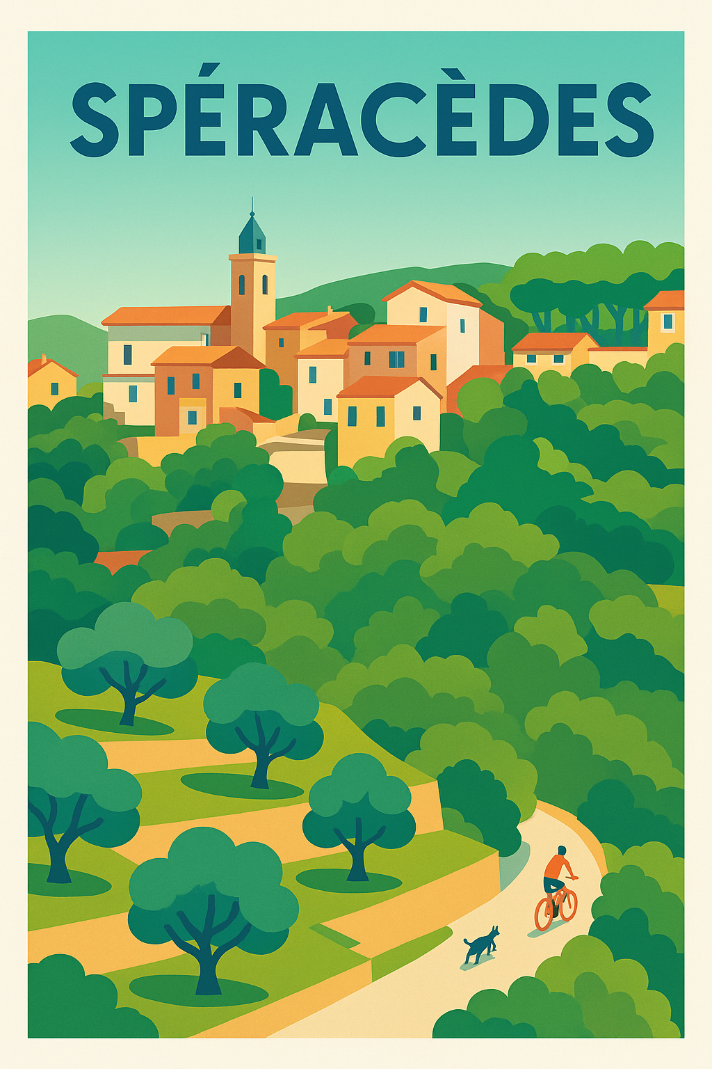 Affiche de Spéracèdes - L'élégance paisible de la campagne provençale