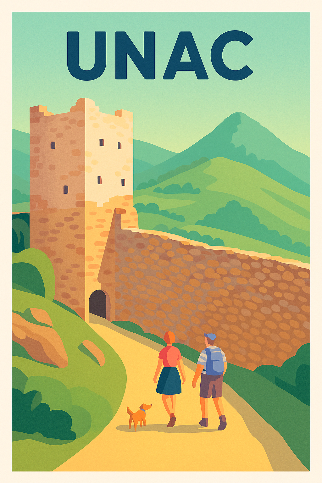 Affiche Unac — Promenade au cœur du patrimoine · poster d'art de Unac