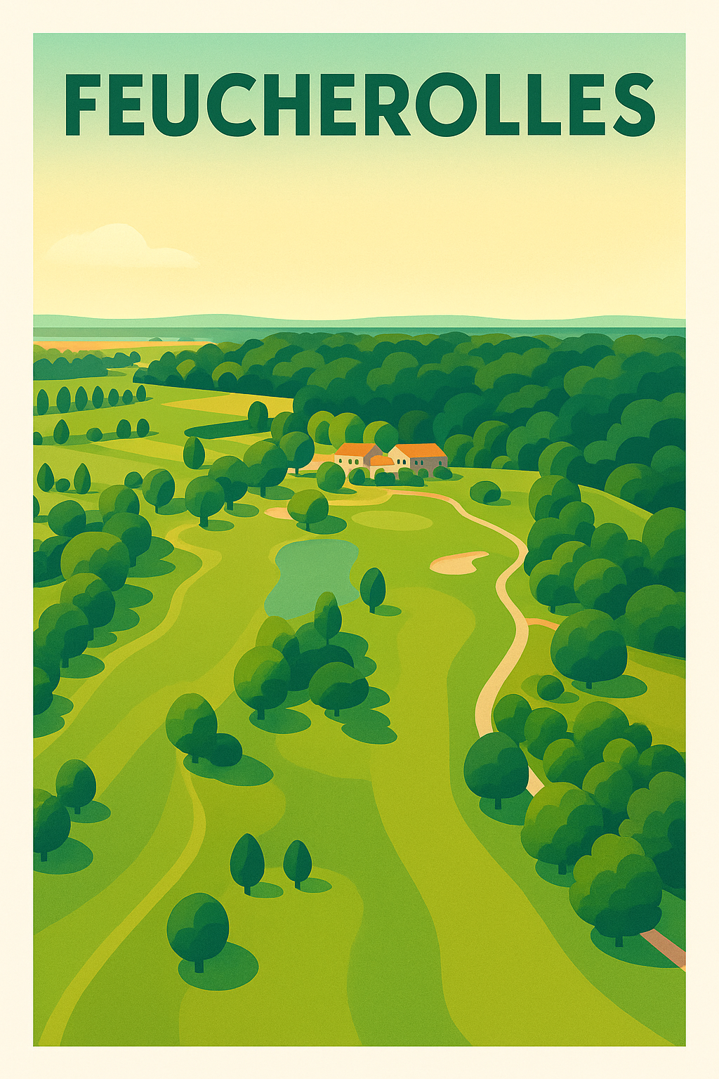 Affiche de Feucherolles - Harmonie Verte et Sérénité Naturelle