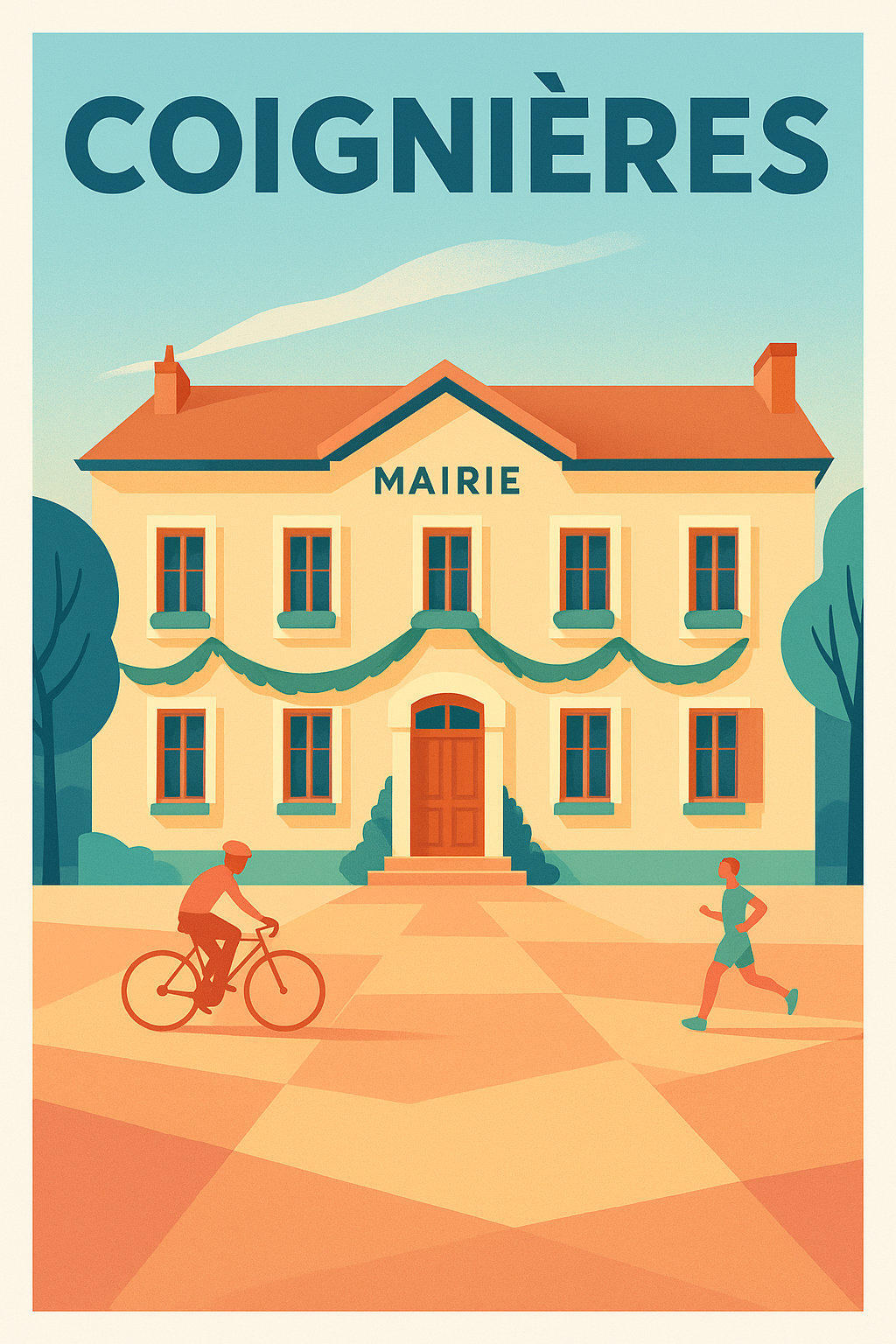 Affiche de Coignières - Charme paisible de la mairie au cœur de la ville
