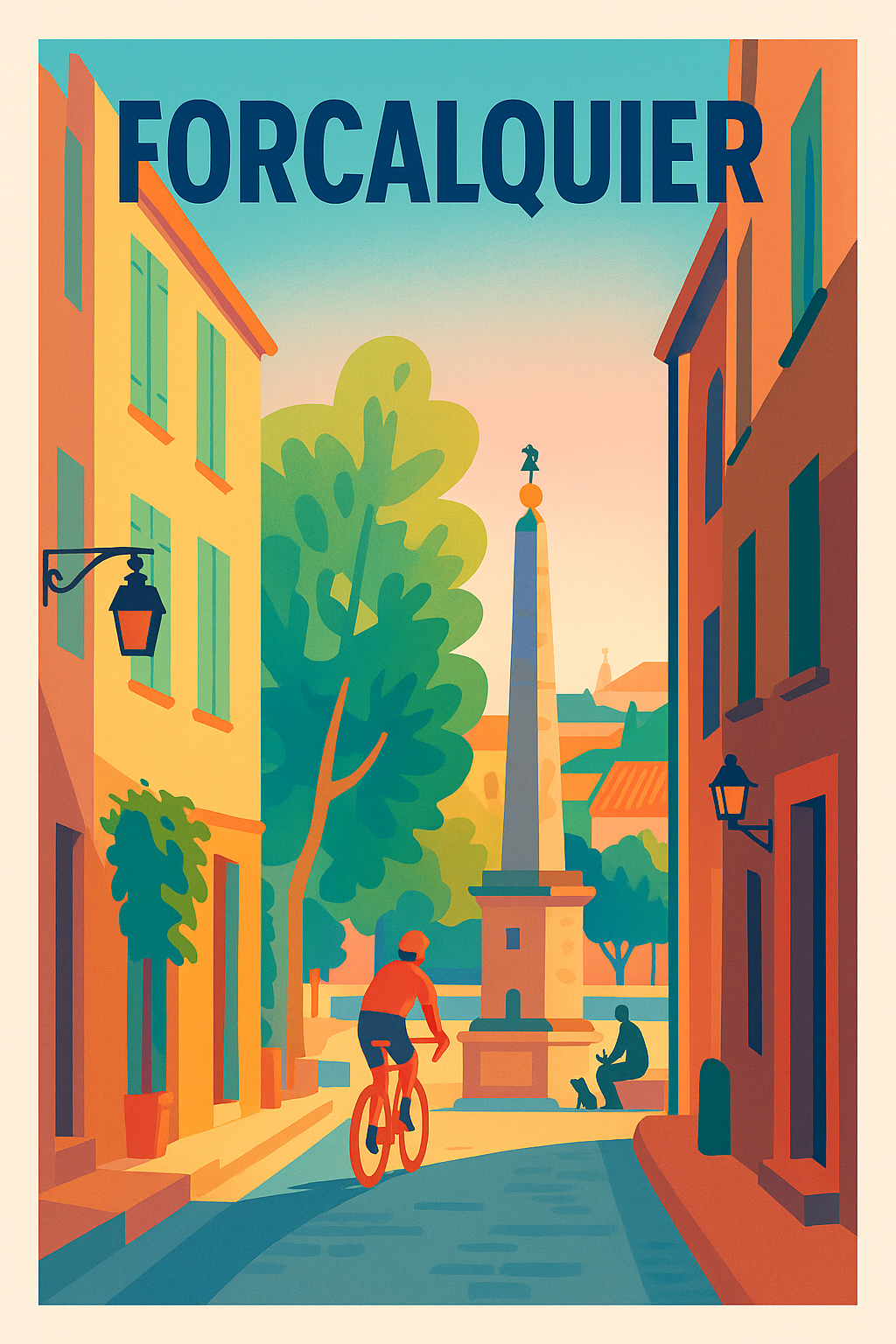 Affiche de Forcalquier - L'harmonie paisible du Sud-Provence