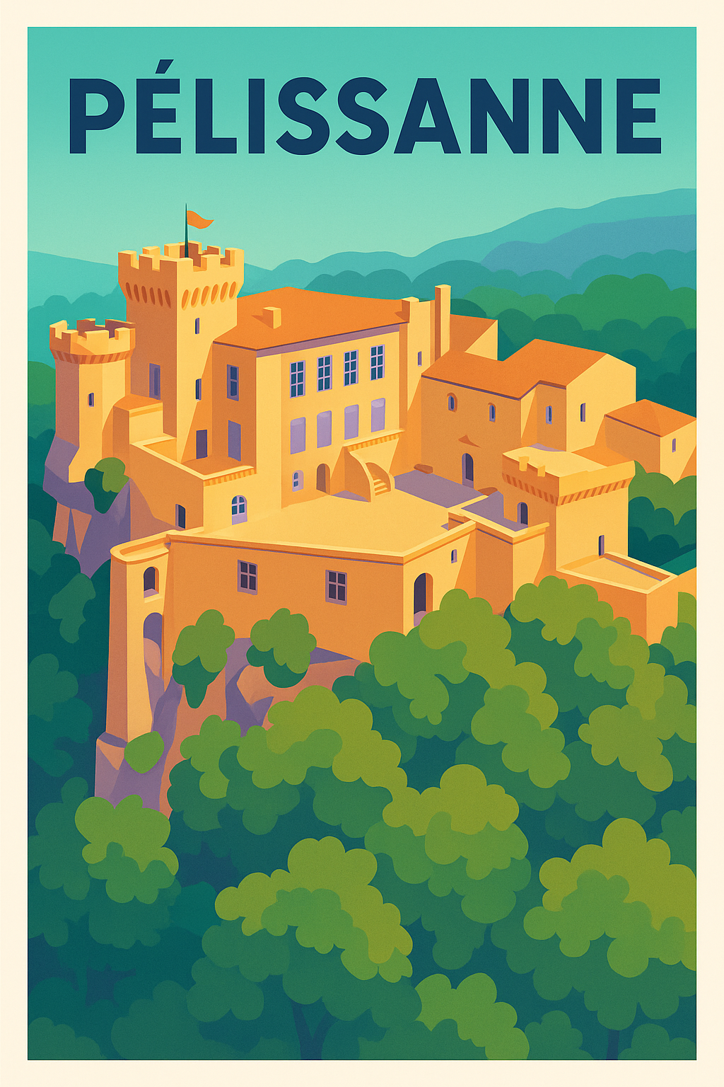 Affiche de Pélissanne - L'élégance intemporelle du château