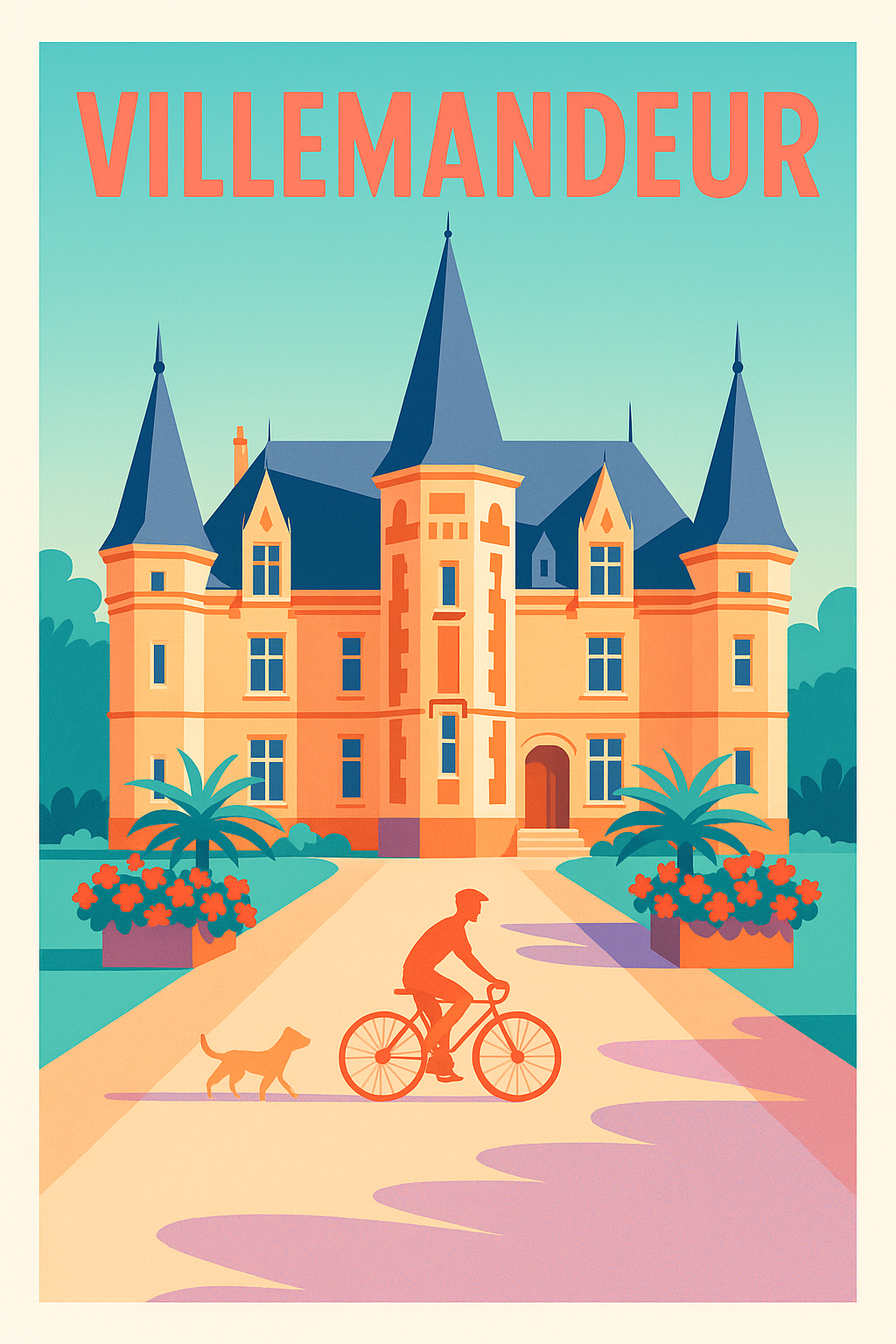 Affiche de Villemandeur - Charme et sérénité au château