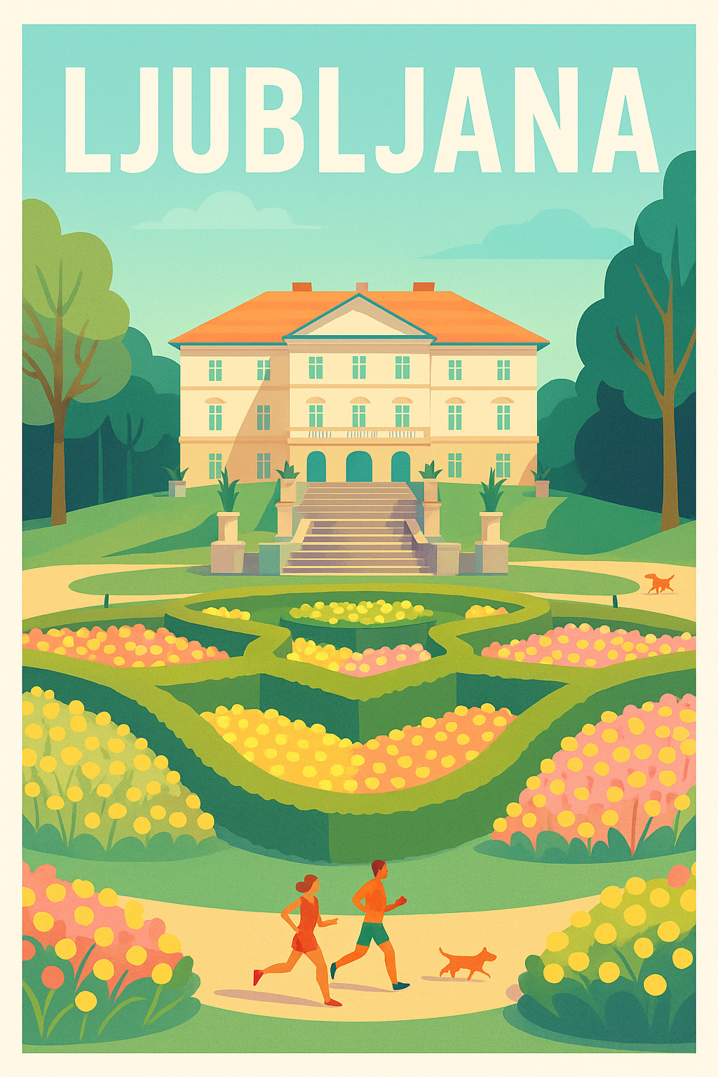 Affiche de Ljubljana - Harmonie et nature au cœur de la ville