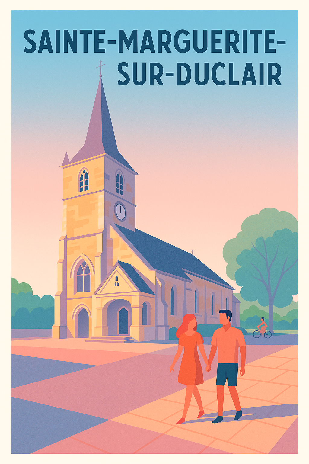 Affiche de Sainte-Marguerite-sur-Duclair - Charme et sérénité au cœur du village