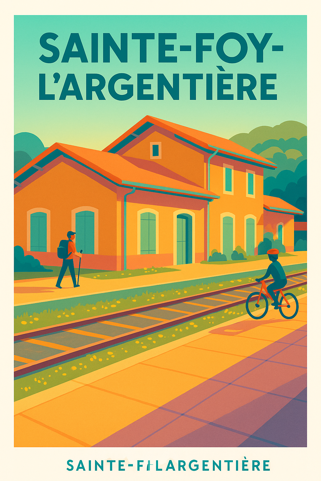 Affiche de Sainte-Foy-l'Argentière - Charme et Douceur en Couleurs
