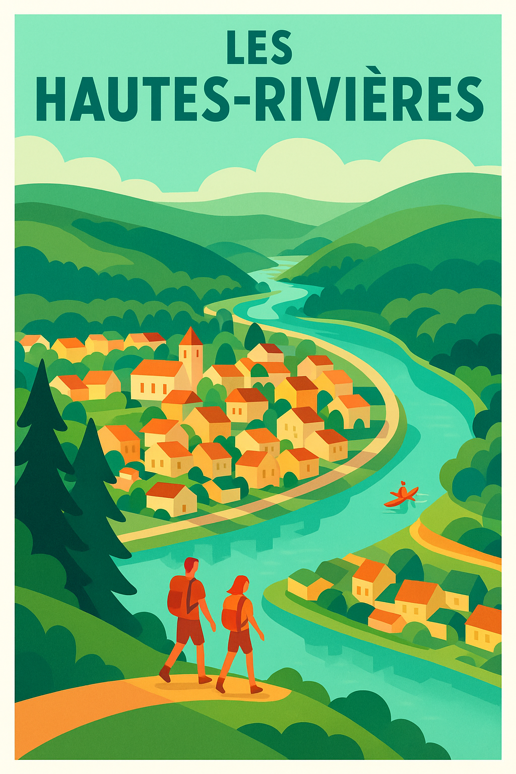 Affiche de Les Hautes-Rivières - Harmonie nature et villages pittoresques