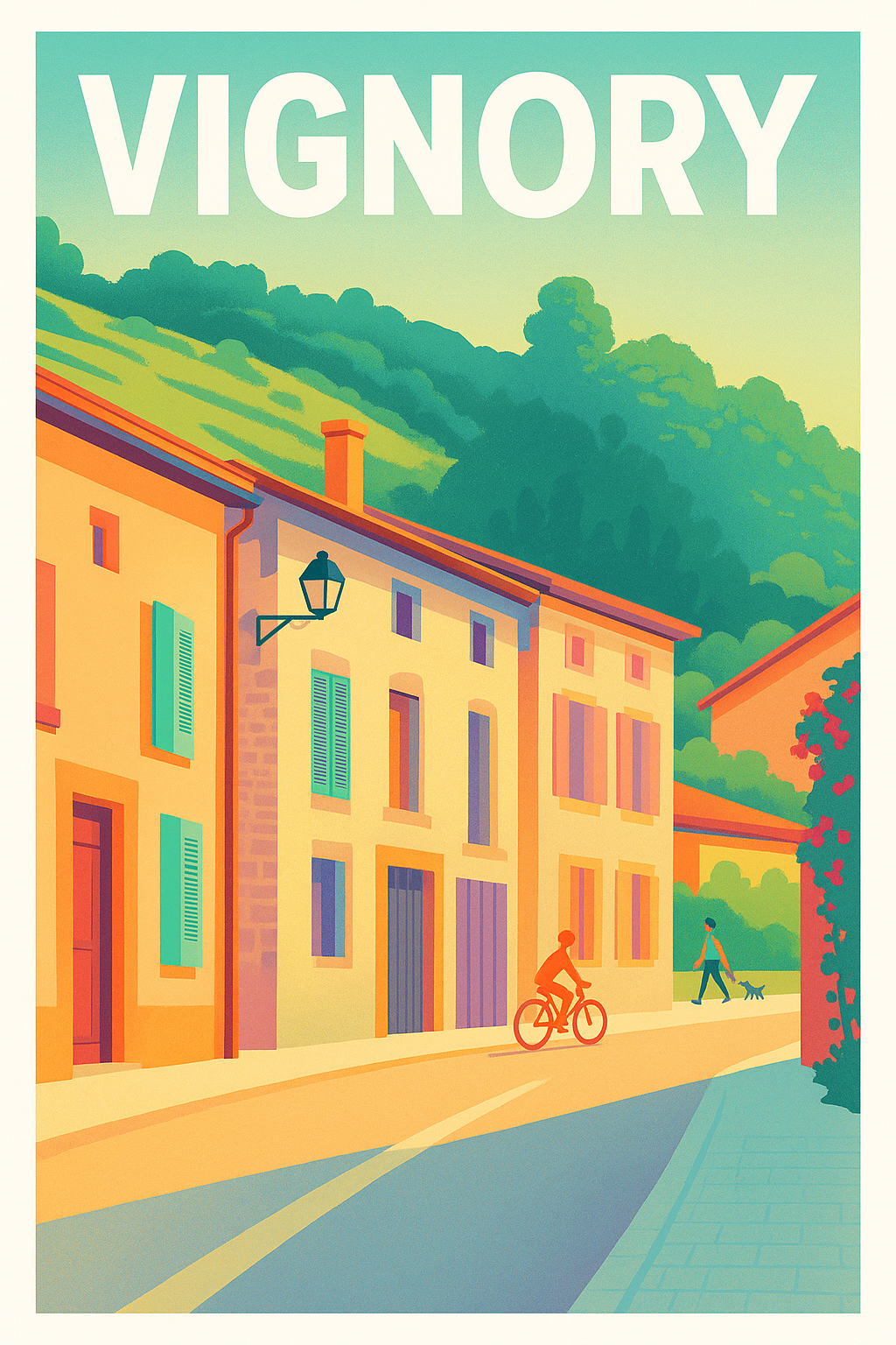 Affiche Vignory — Douceur et sérénité d'un village champenois · poster d'art de Vignory