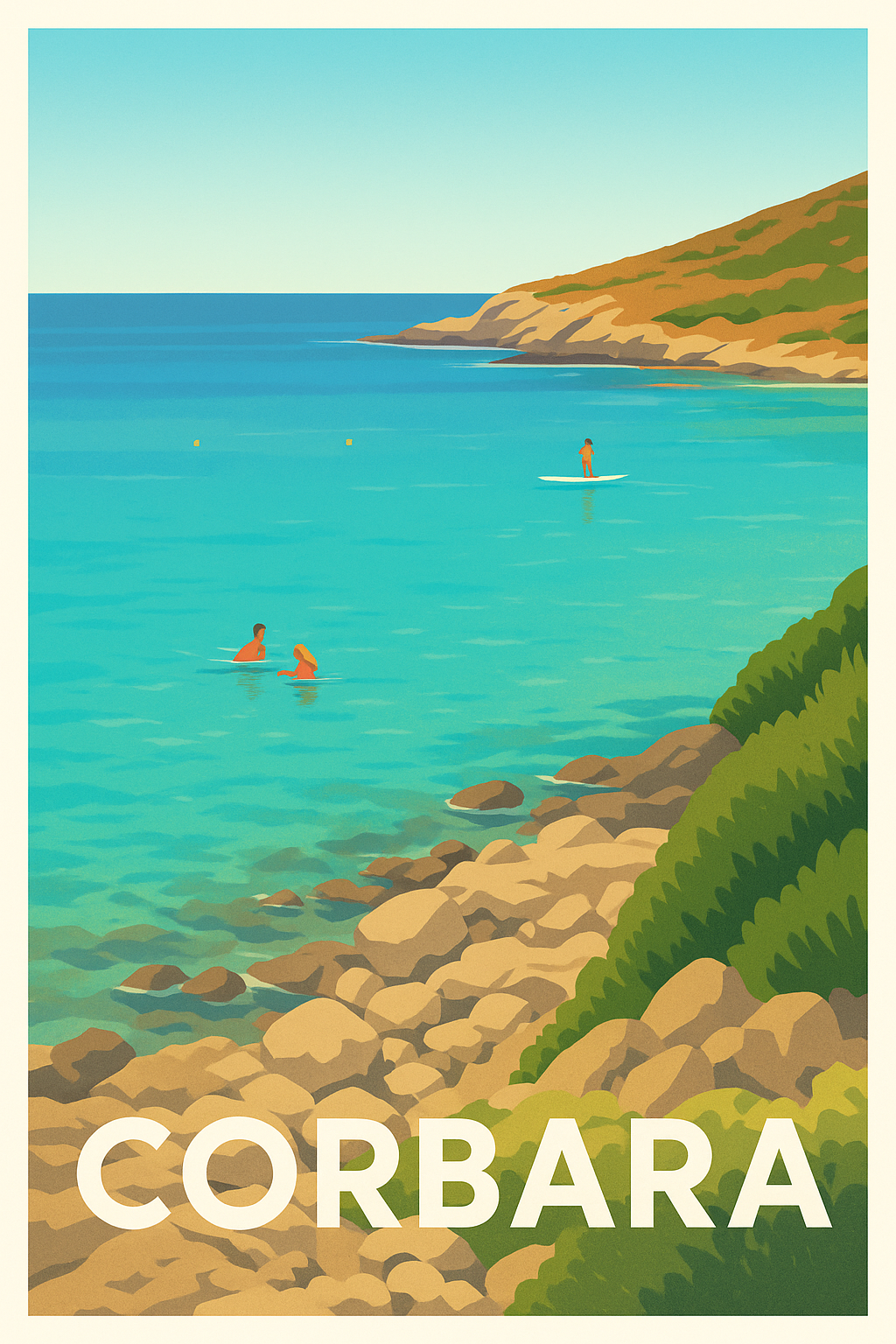 Affiche de Corbara - L'évasion Méditerranéenne