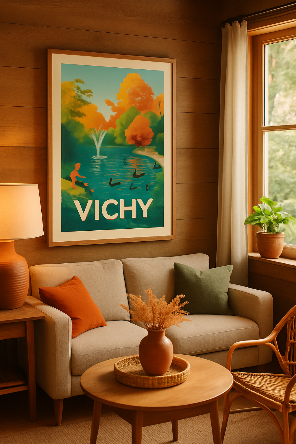 Mise en situation Affiche de Vichy - Élégance et nature en harmonie