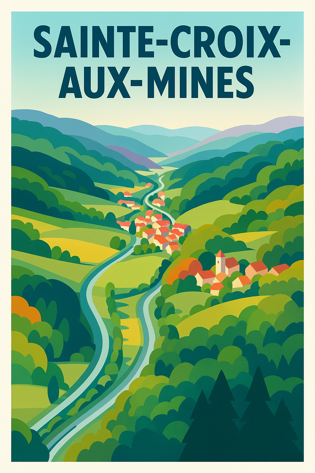 Affiche de Sainte-Croix-aux-Mines - Un havre de nature et de charme
